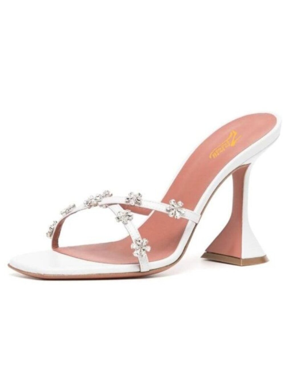 Zszszsu Women's Open Square Toe Studded Sandal Mules Special Chunky High Heel
